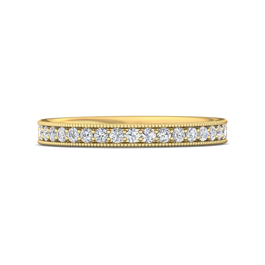 14K Gold Yellow Micropave Wedding Band from the Micropave collection - DWBM1-.35_14KY