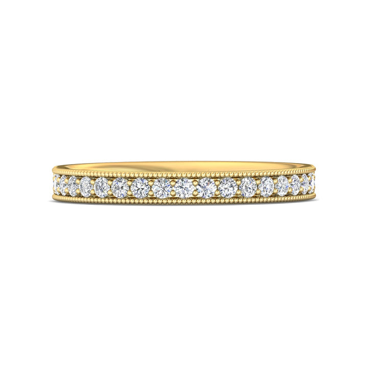 18K Gold Yellow Micropave Wedding Band from the Micropave collection - DWBM1-.35_18KY
