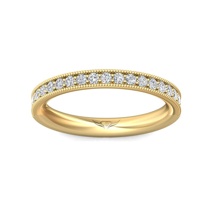 18K Gold Yellow Micropave Wedding Band from the Micropave collection - DWBM1-.35_18KY
