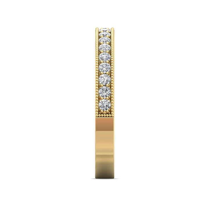 18K Gold Yellow Micropave Wedding Band from the Micropave collection - DWBM1-.35_18KY