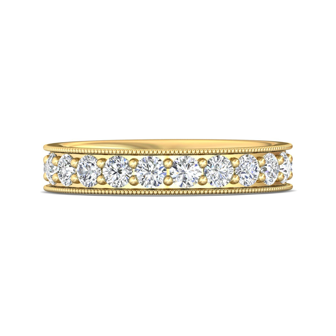 14K Gold Yellow Micropave Wedding Band from the Micropave collection - DWBM1-1.00_14KY