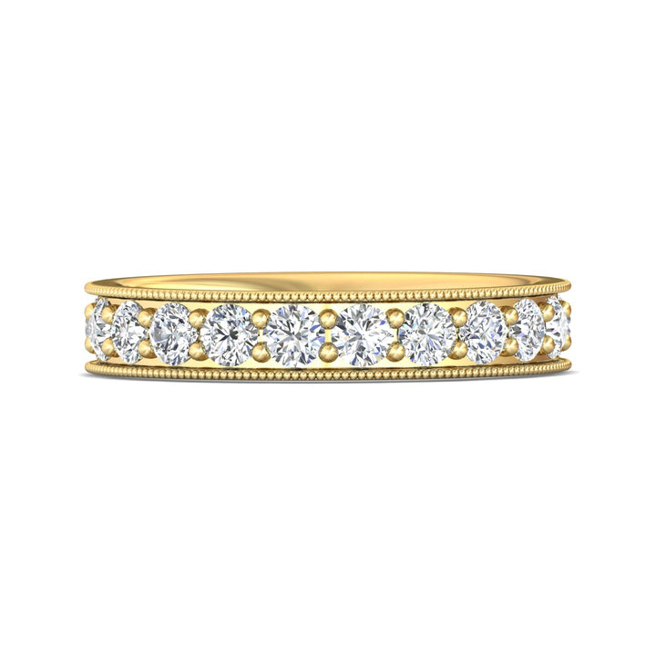 14K Gold Yellow Micropave Wedding Band from the Micropave collection - DWBM1-1.00_14KY