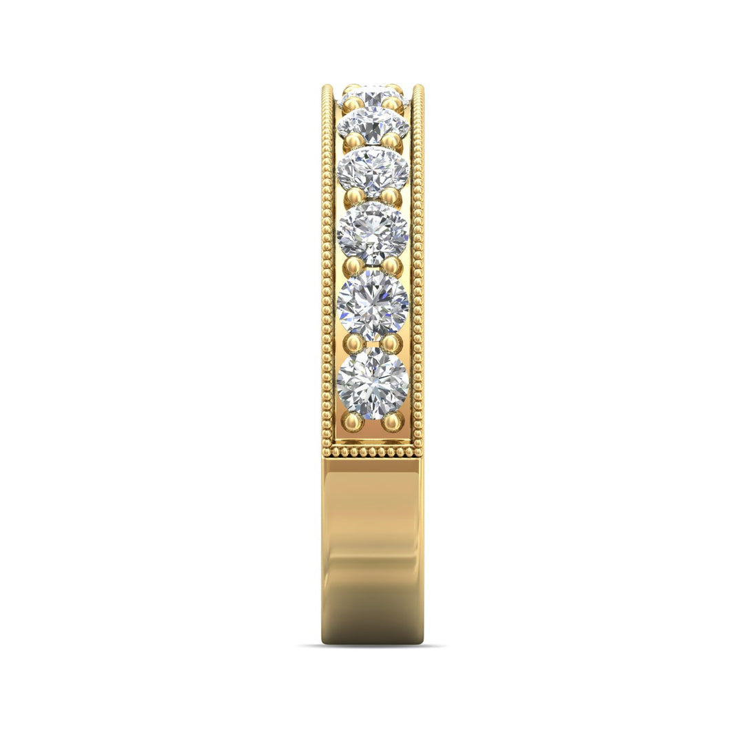 18K Gold Yellow Micropave Wedding Band from the Micropave collection - DWBM1-1.00_18KY