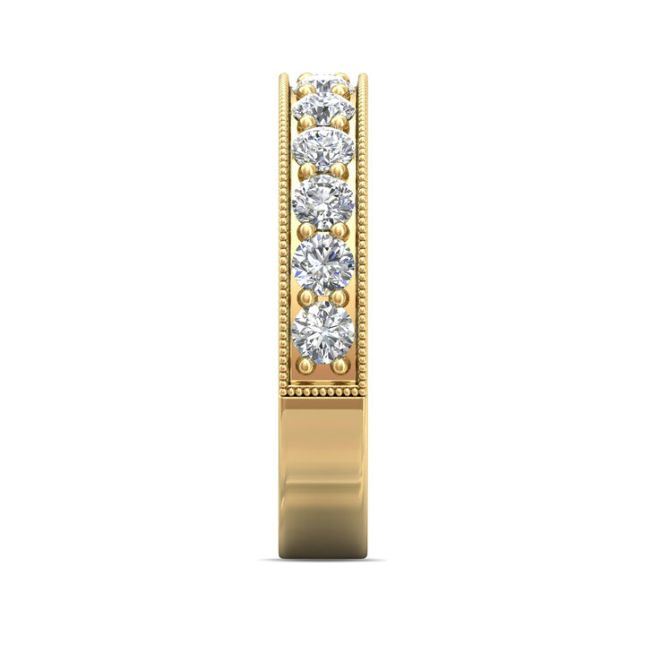 18K Gold Yellow Micropave Wedding Band from the Micropave collection - DWBM1-1.00_18KY
