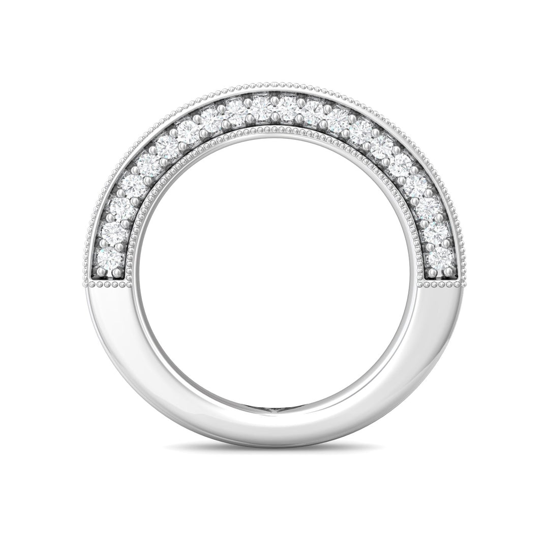 14K Gold White Micropave Wedding Band from the Micropave collection - DWBM2-.75_14KW