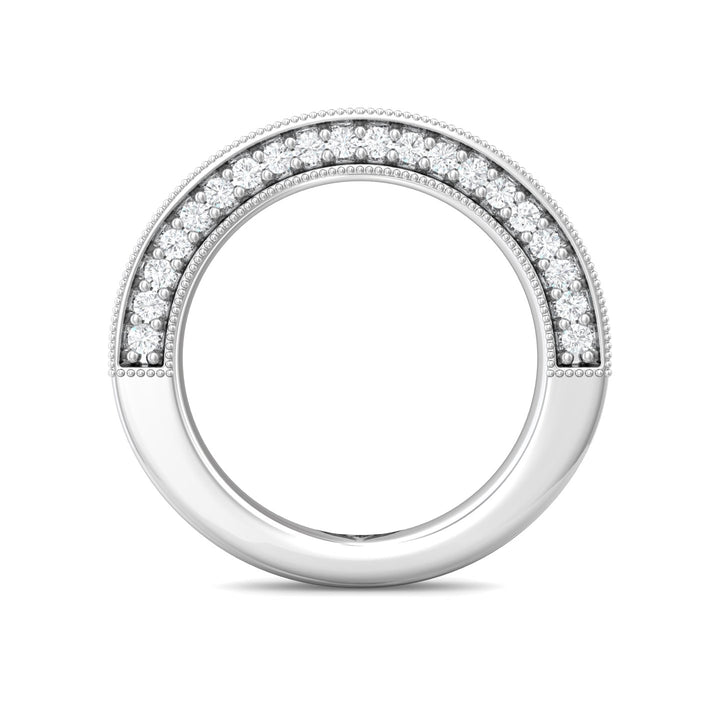 14K Gold White Micropave Wedding Band from the Micropave collection - DWBM2-.75_14KW