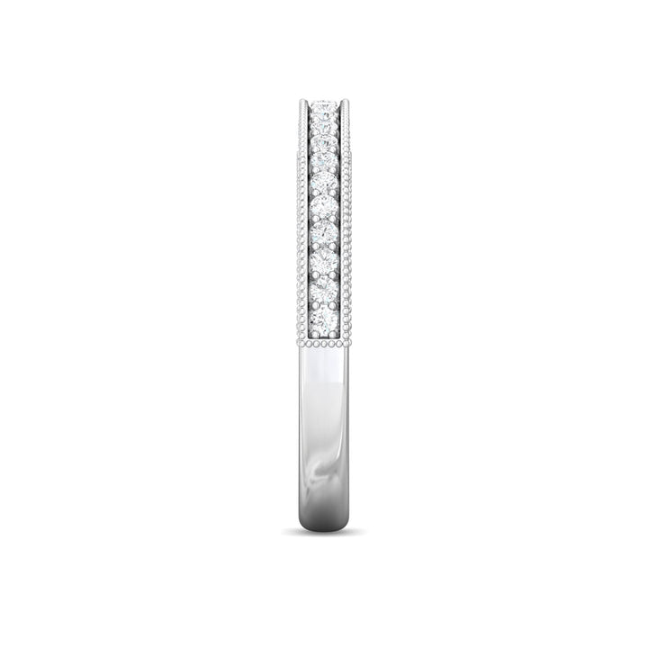 18K Gold White Micropave Wedding Band from the Micropave collection - DWBM2-.75_18KW