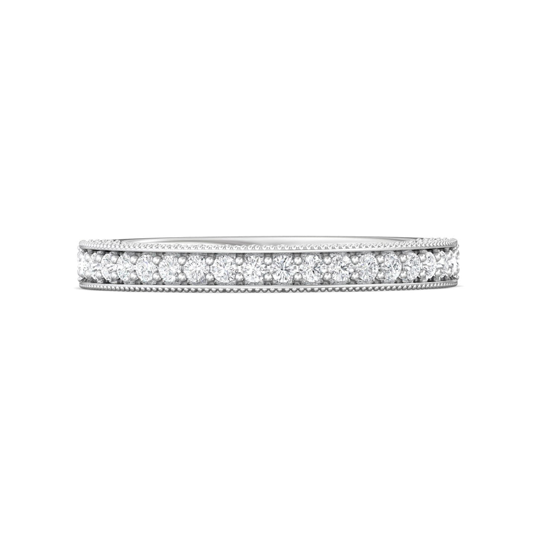 Platinum White Micropave Wedding Band from the Micropave collection - DWBM2-1.00_PlatW