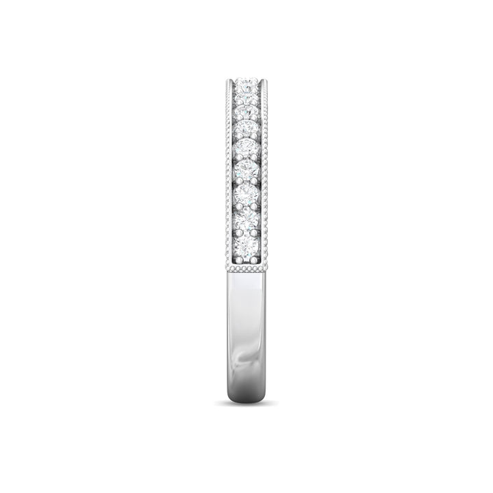 Platinum White Micropave Wedding Band from the Micropave collection - DWBM2-1.00_PlatW