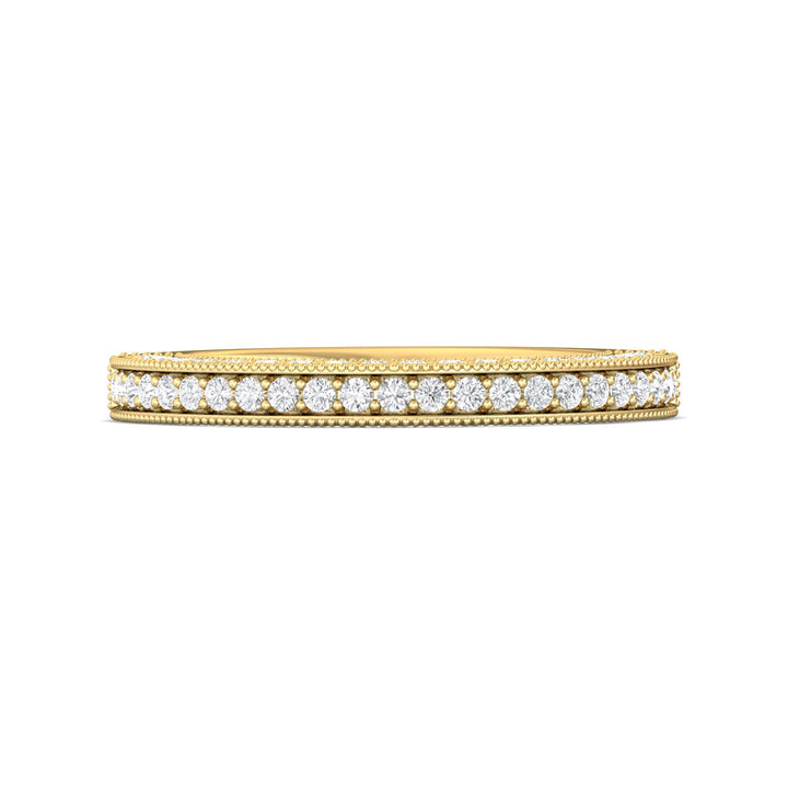 14K Gold Yellow Micropave Wedding Band from the Micropave collection - DWBM2-.75_14KY