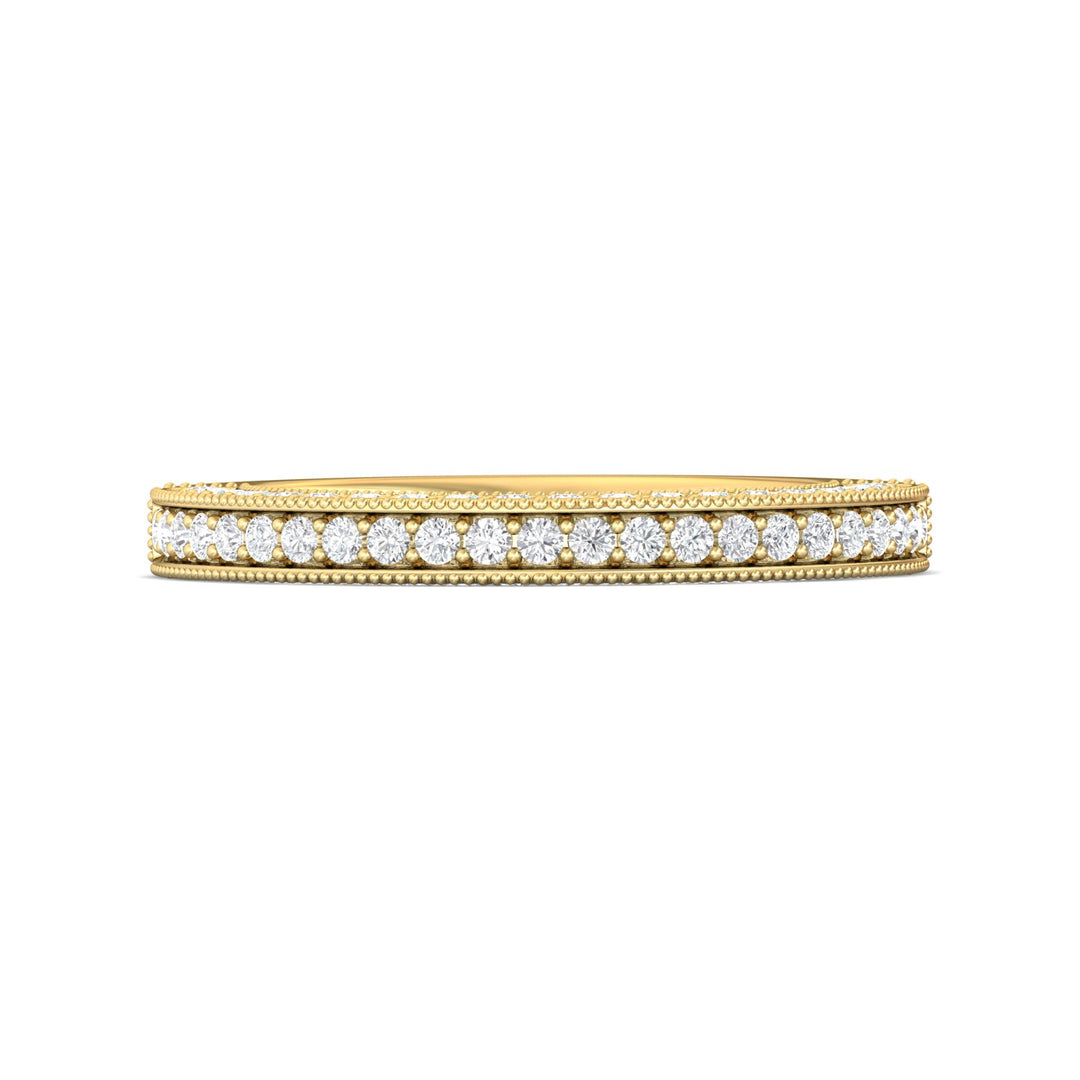 14K Gold Yellow Micropave Wedding Band from the Micropave collection - DWBM2-.75_14KY