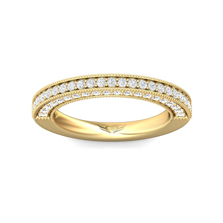 18K Gold Yellow Micropave Wedding Band from the Micropave collection - DWBM2-.75_18KY