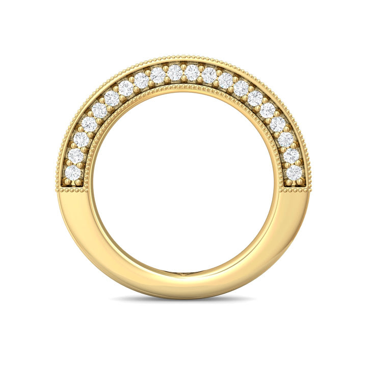14K Gold Yellow Micropave Wedding Band from the Micropave collection - DWBM2-.75_14KY