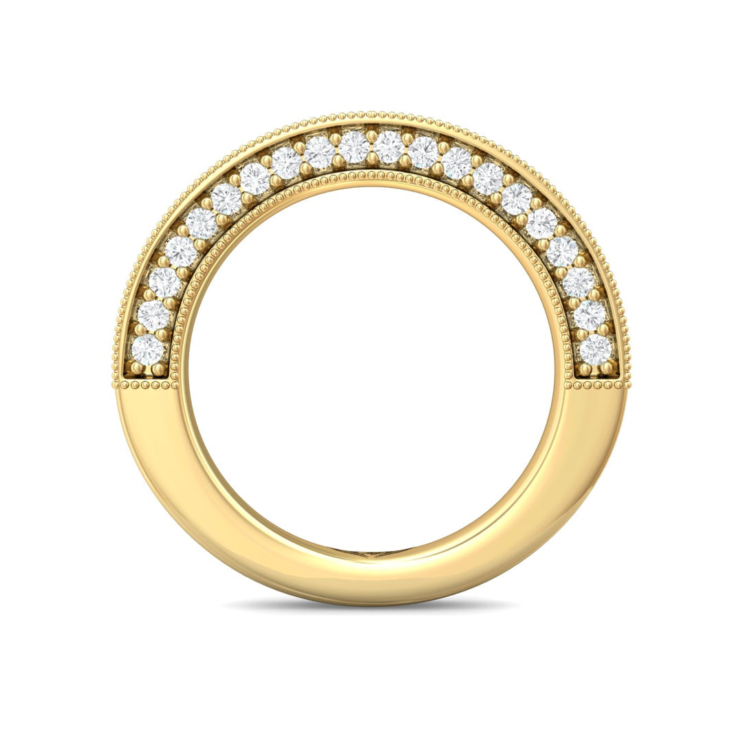 18K Gold Yellow Micropave Wedding Band from the Micropave collection - DWBM2-.75_18KY
