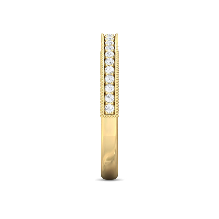 14K Gold Yellow Micropave Wedding Band from the Micropave collection - DWBM2-.75_14KY