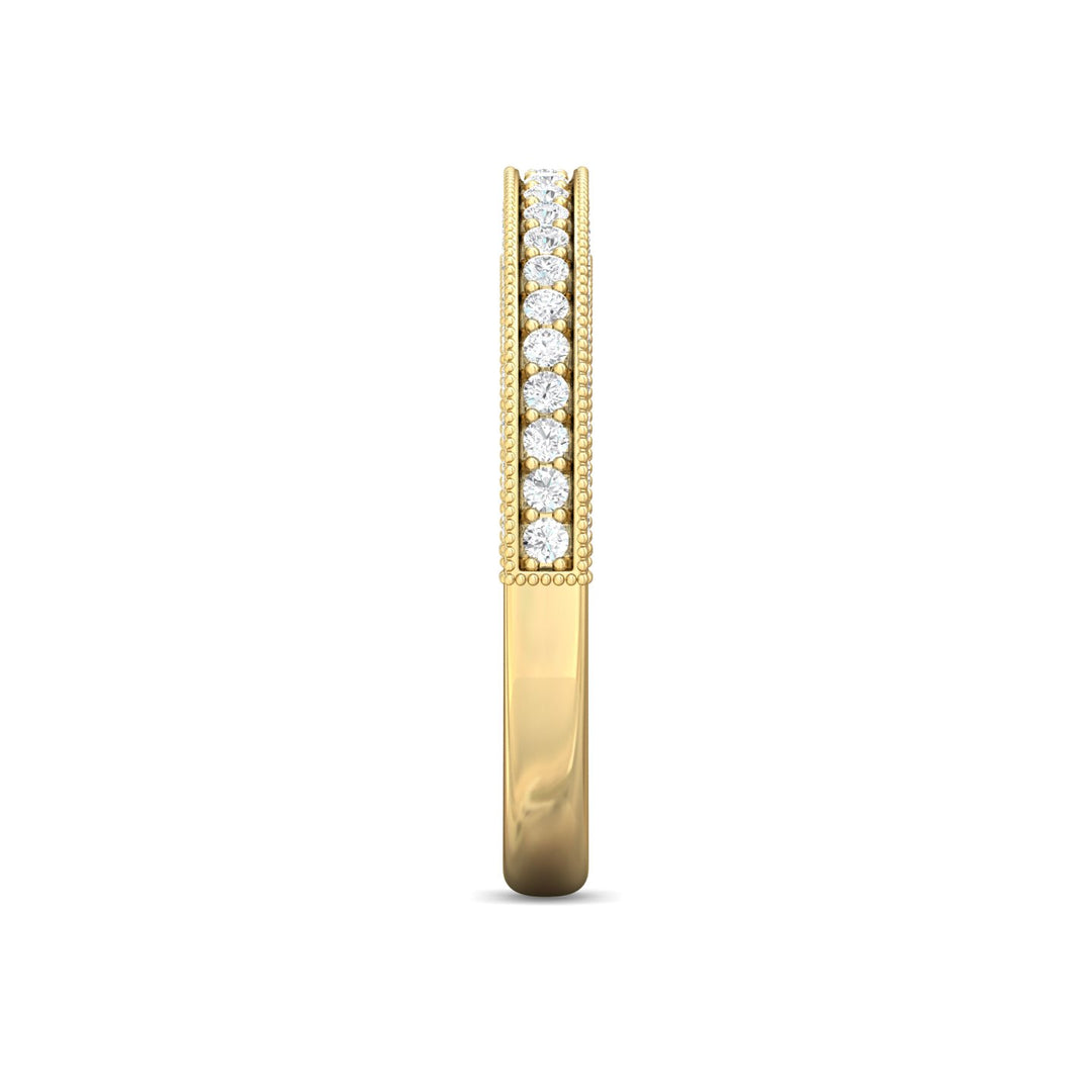 18K Gold Yellow Micropave Wedding Band from the Micropave collection - DWBM2-.75_18KY