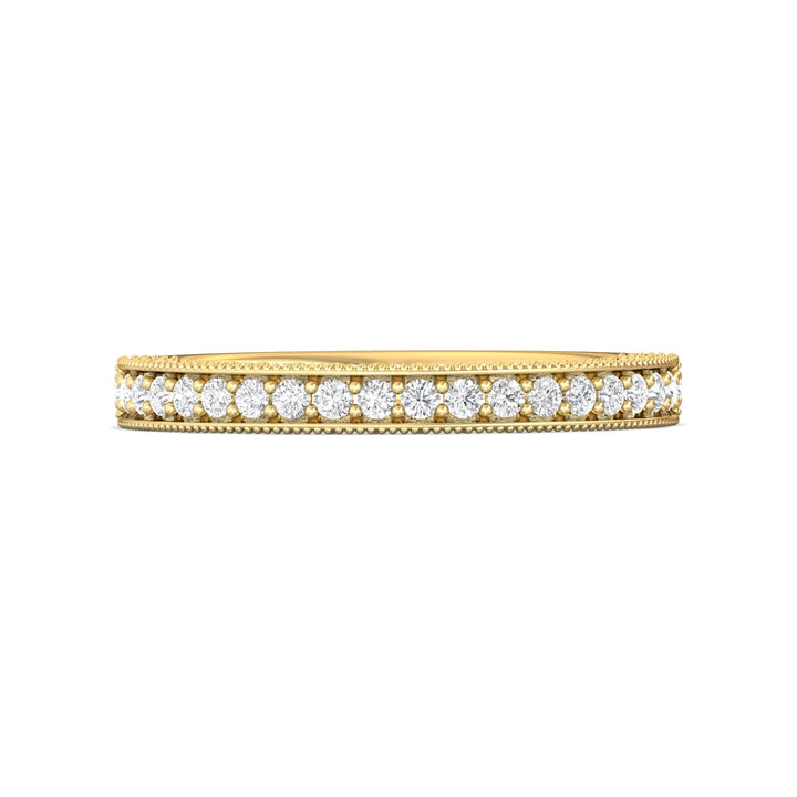 14K Gold Yellow Micropave Wedding Band from the Micropave collection - DWBM2-1.00_14KY