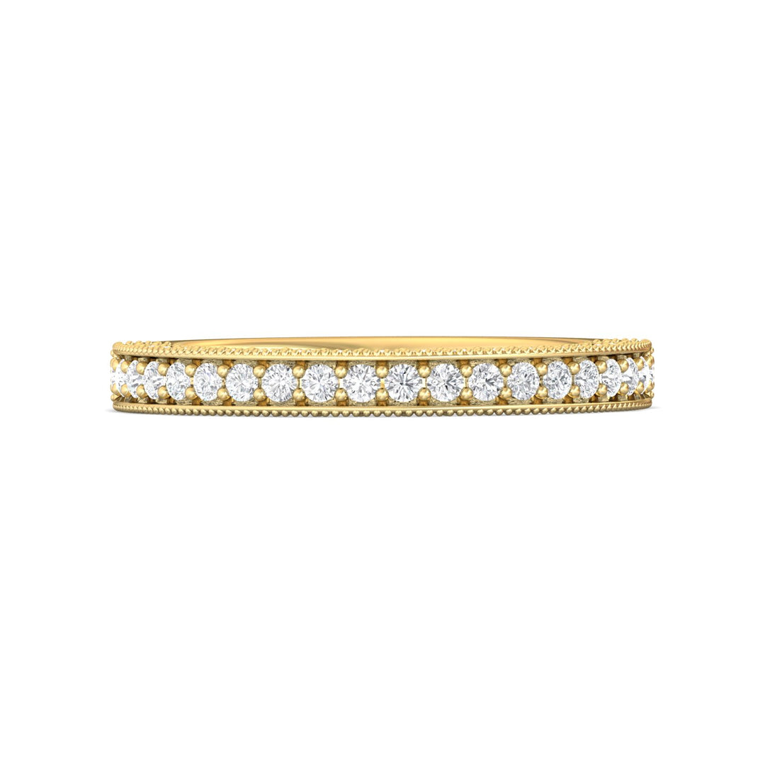 14K Gold Yellow Micropave Wedding Band from the Micropave collection - DWBM2-1.00_14KY