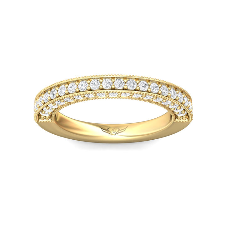 18K Gold Yellow Micropave Wedding Band from the Micropave collection - DWBM2-1.00_18KY