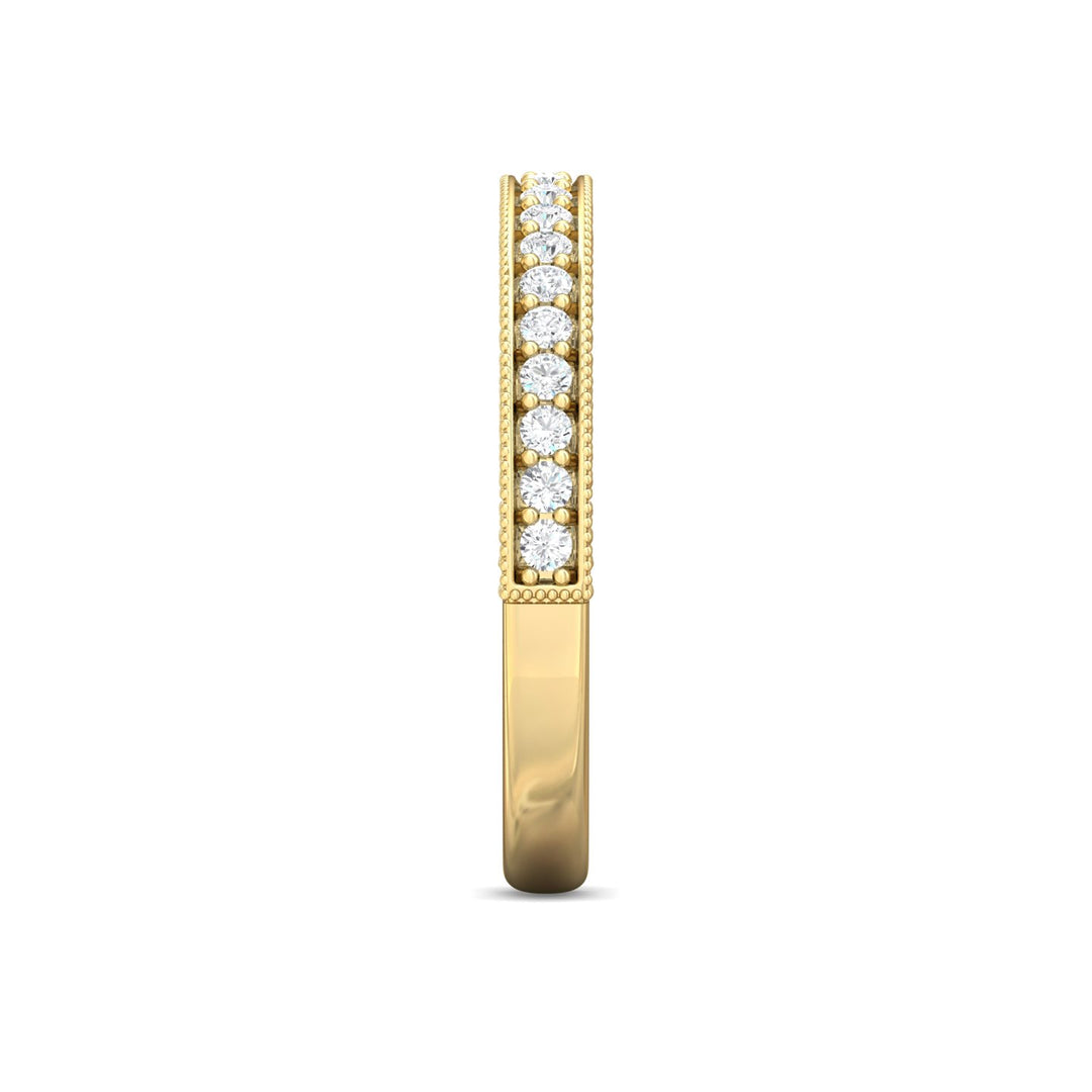 14K Gold Yellow Micropave Wedding Band from the Micropave collection - DWBM2-1.00_14KY