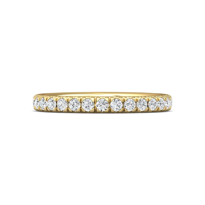 14K Gold Yellow Micropave Wedding Band from the Micropave collection - DWBM30S-1_14KY