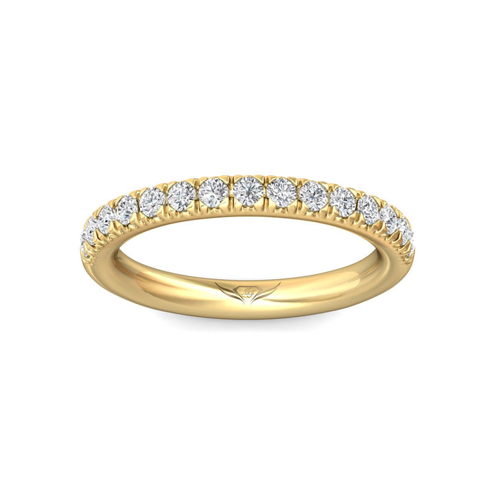 14K Gold Yellow Micropave Wedding Band from the Micropave collection - DWBM30S-1_14KY