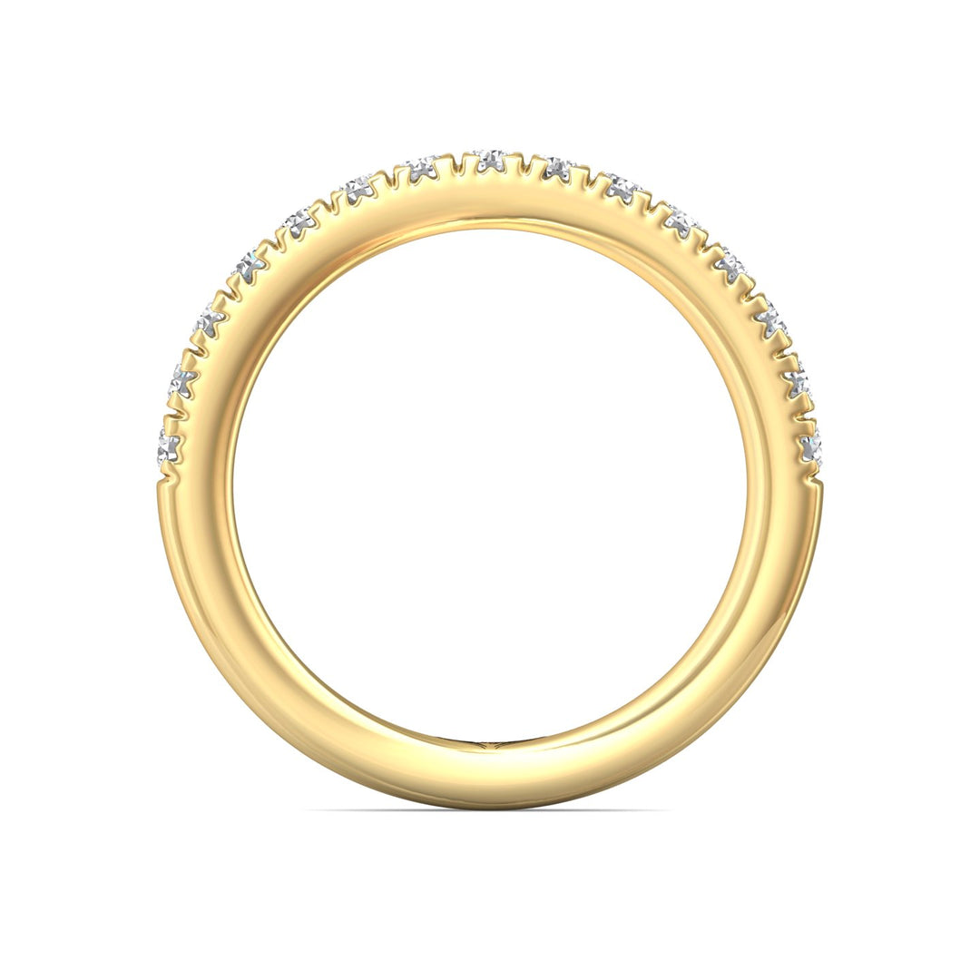 18K Gold Yellow Micropave Wedding Band from the Micropave collection - DWBM30S-1_18KY