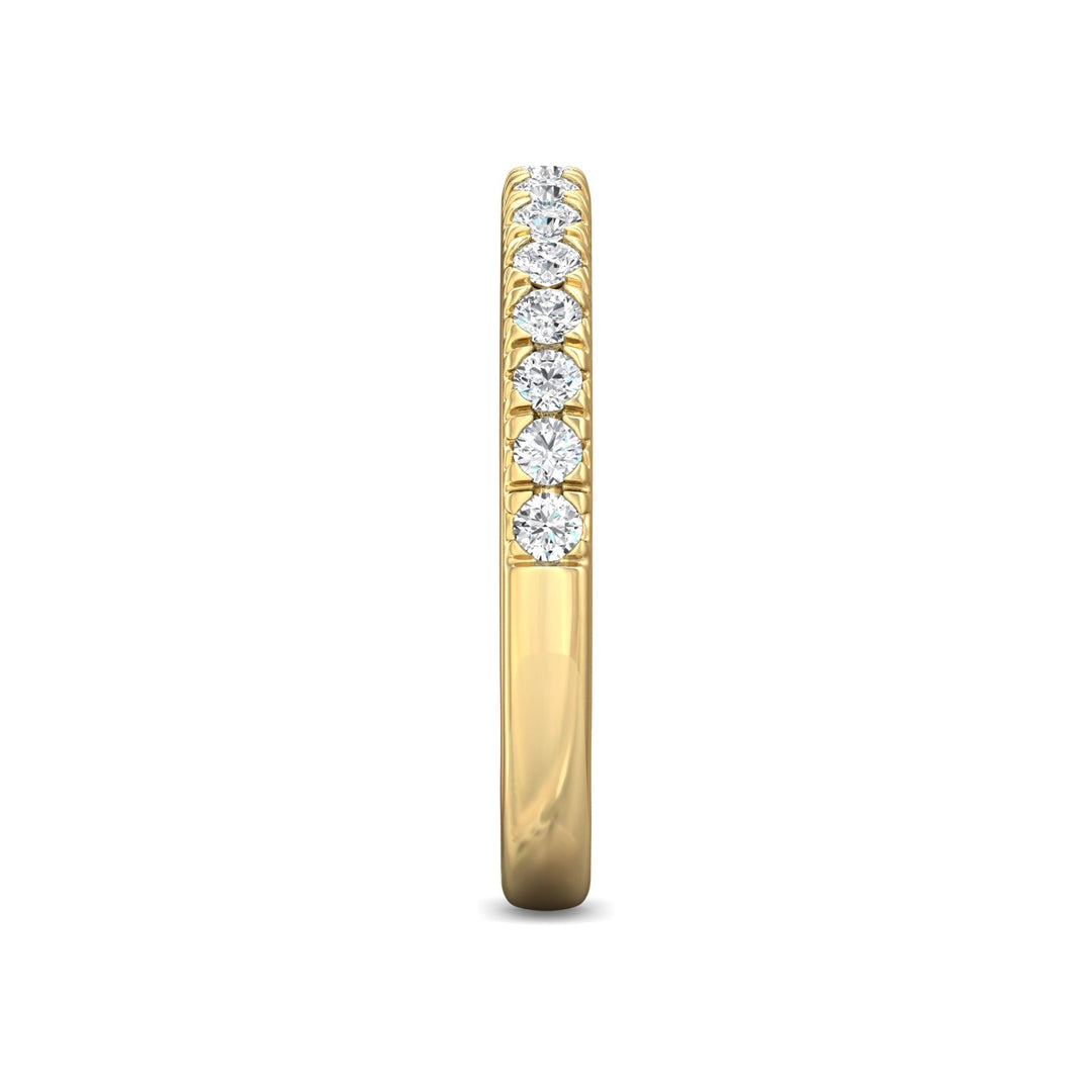 14K Gold Yellow Micropave Wedding Band from the Micropave collection - DWBM30S-1_14KY