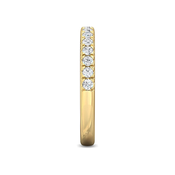 14K Gold Yellow Micropave Wedding Band from the Micropave collection - DWBM30S-1_14KY