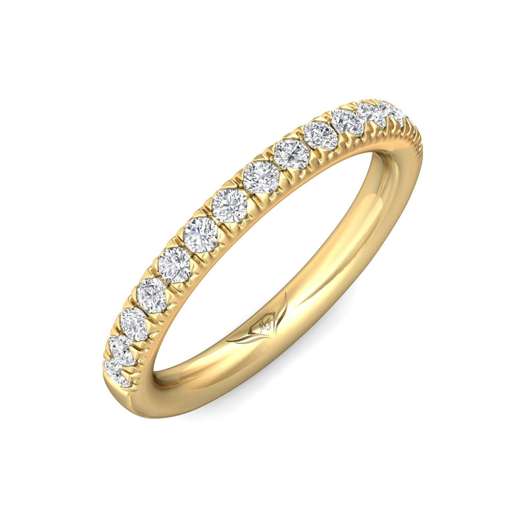 14K Gold Yellow Micropave Wedding Band from the Micropave collection - DWBM30S-1_14KY
