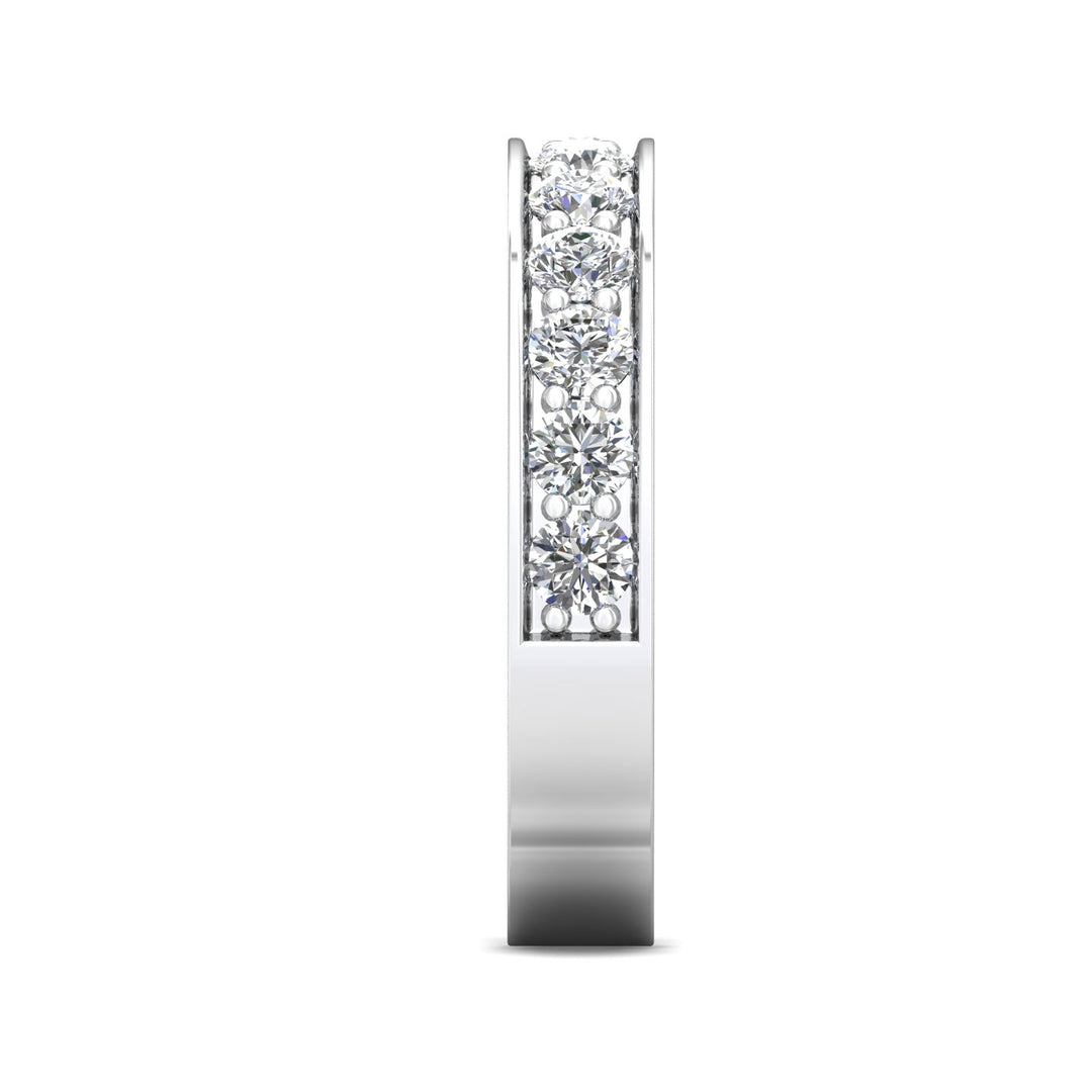 14K Gold White Micropave Wedding Band from the Micropave collection - DWBM3-1.00_14KW