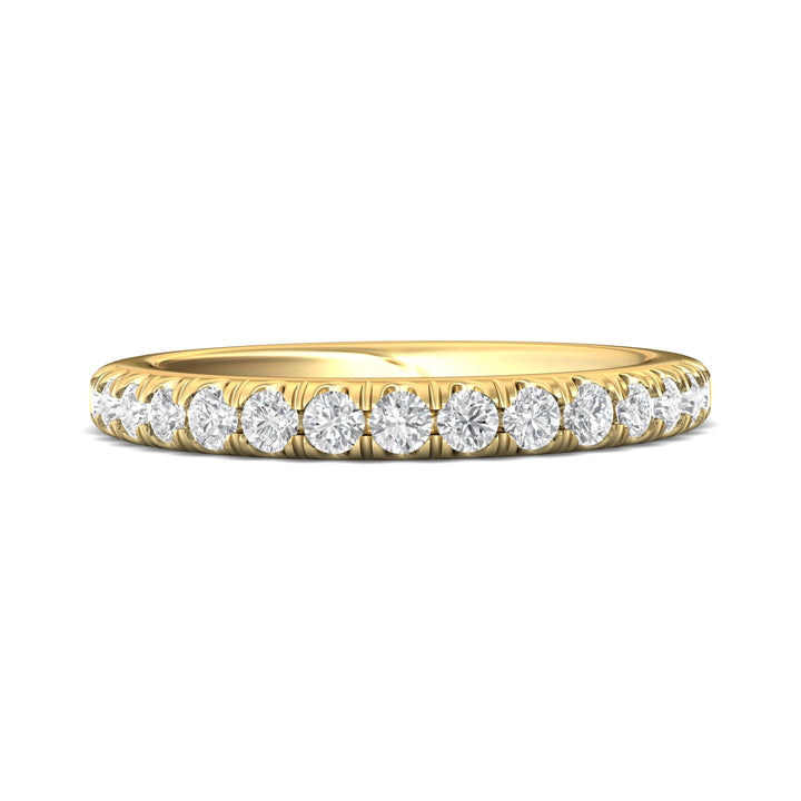 14K Gold Yellow Micropave Wedding Band from the Micropave collection - DWBM34M_14KY