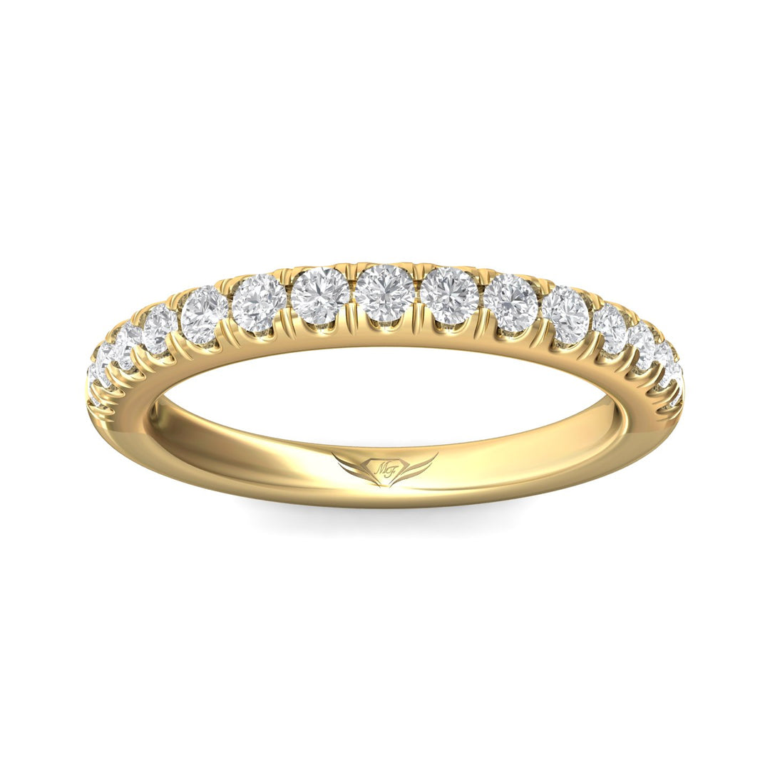 14K Gold Yellow Micropave Wedding Band from the Micropave collection - DWBM34M_14KY