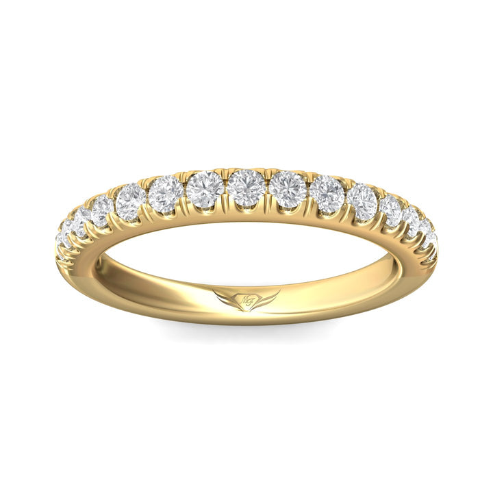 14K Gold Yellow Micropave Wedding Band from the Micropave collection - DWBM34M_14KY