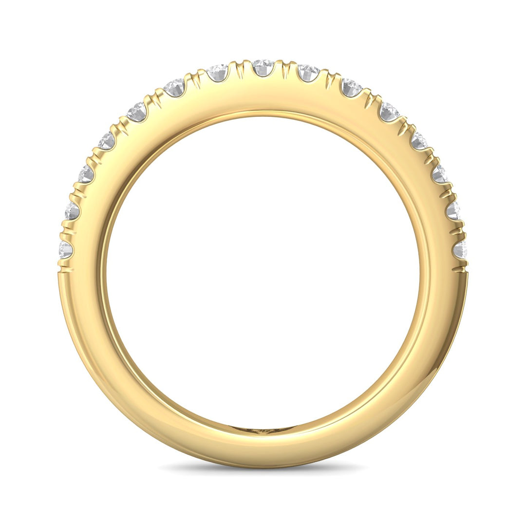 14K Gold Yellow Micropave Wedding Band from the Micropave collection - DWBM34M_14KY