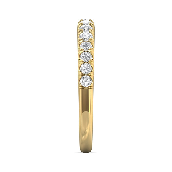14K Gold Yellow Micropave Wedding Band from the Micropave collection - DWBM34M_14KY