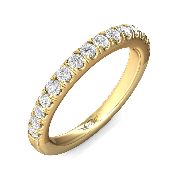 14K Gold Yellow Micropave Wedding Band from the Micropave collection - DWBM34M_14KY