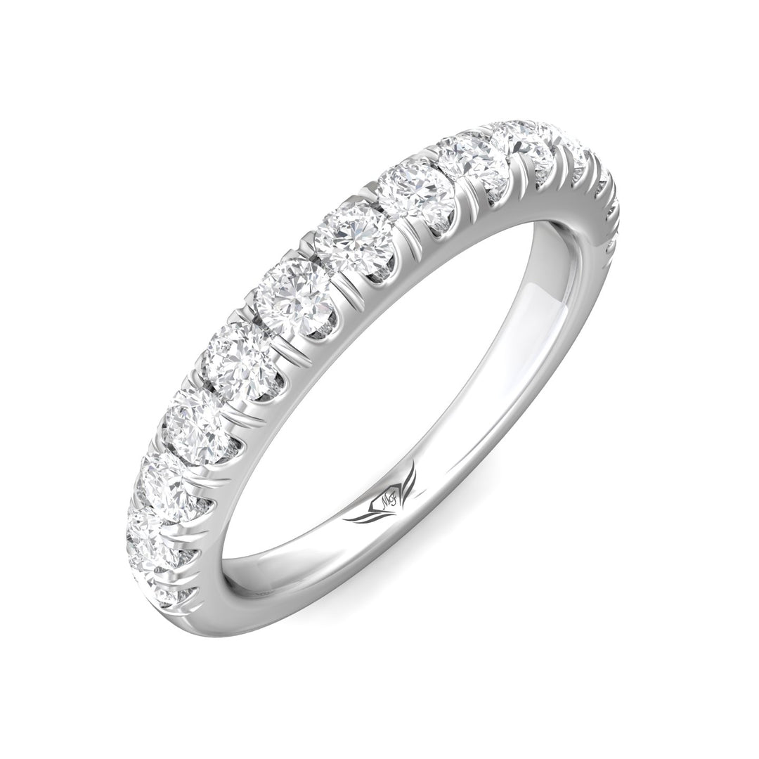Platinum White Micropave Wedding Band from the Micropave collection - DWBM34S_PlatW