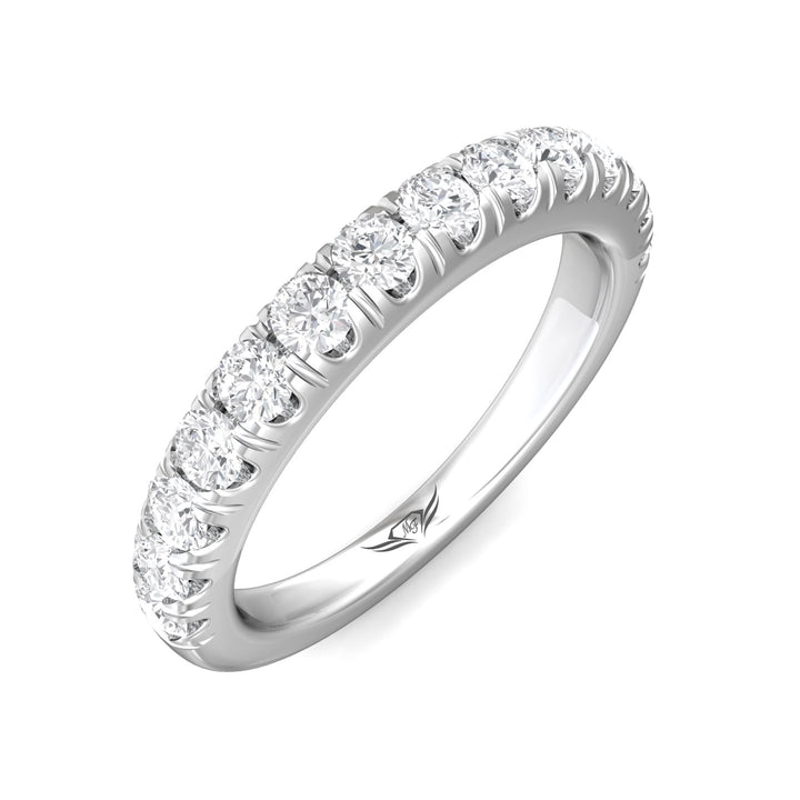 Platinum White Micropave Wedding Band from the Micropave collection - DWBM34S_PlatW