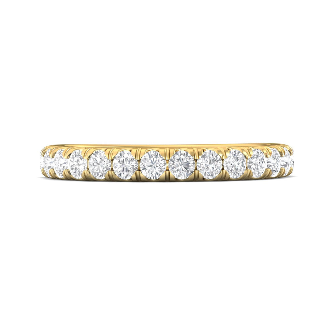 14K Gold Yellow Micropave Wedding Band from the Micropave collection - DWBM34S_14KY