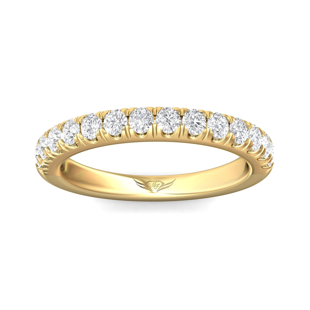 18K Gold Yellow Micropave Wedding Band from the Micropave collection - DWBM34S_18KY