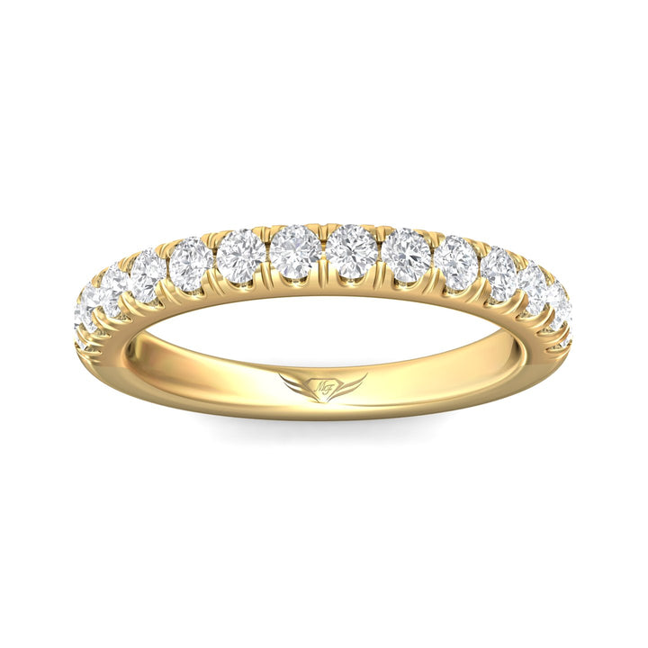 14K Gold Yellow Micropave Wedding Band from the Micropave collection - DWBM34S_14KY