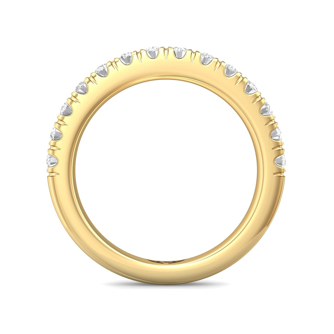 18K Gold Yellow Micropave Wedding Band from the Micropave collection - DWBM34S_18KY