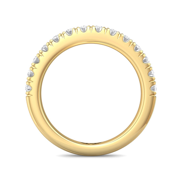 14K Gold Yellow Micropave Wedding Band from the Micropave collection - DWBM34S_14KY
