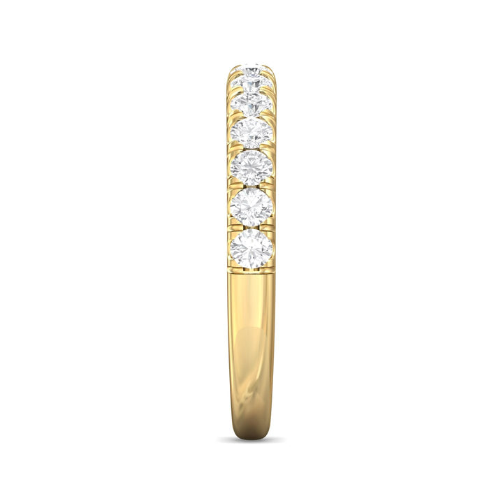 14K Gold Yellow Micropave Wedding Band from the Micropave collection - DWBM34S_14KY