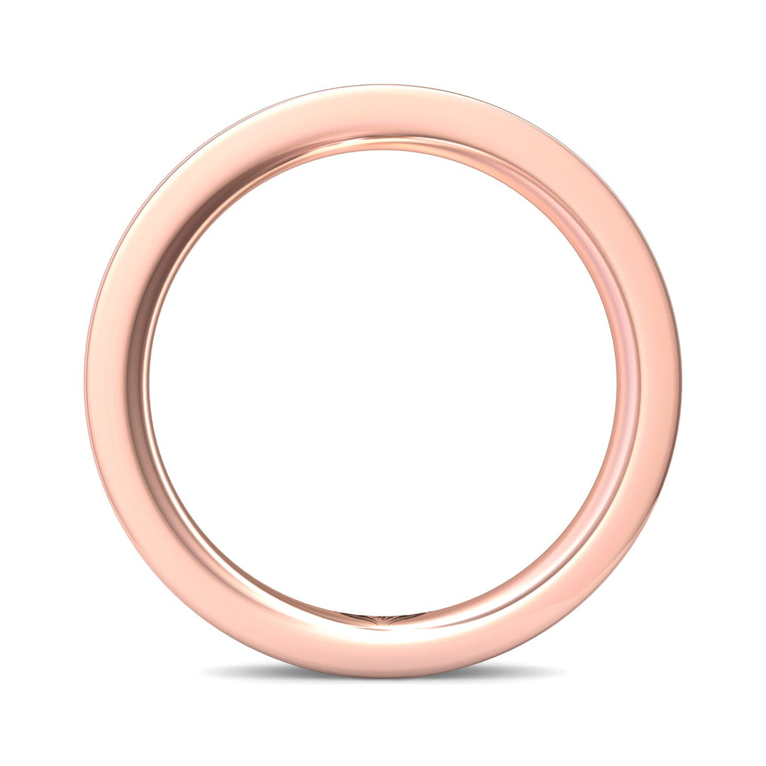 14K Gold Pink Micropave Wedding Band from the Micropave collection - DWBM3-.35_14KP