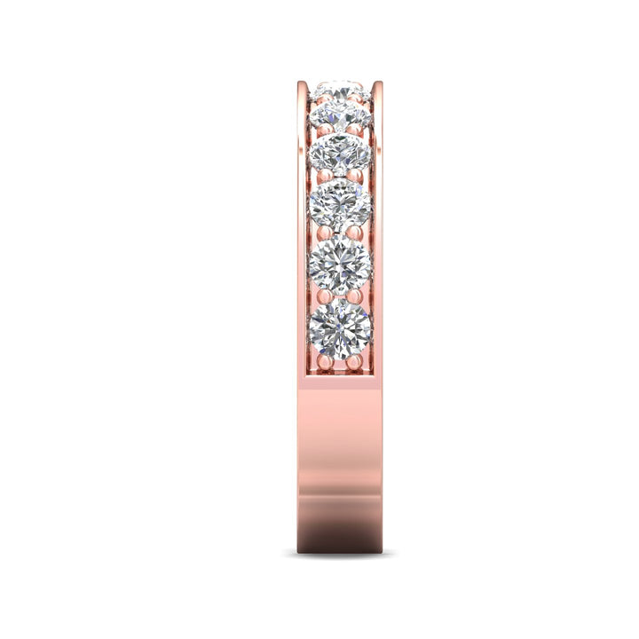 18K Gold Pink Micropave Wedding Band from the Micropave collection - DWBM3-1.00_18KP