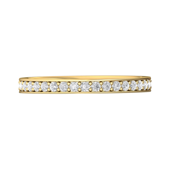 14K Gold Yellow Micropave Wedding Band from the Micropave collection - DWBM3-.35_14KY