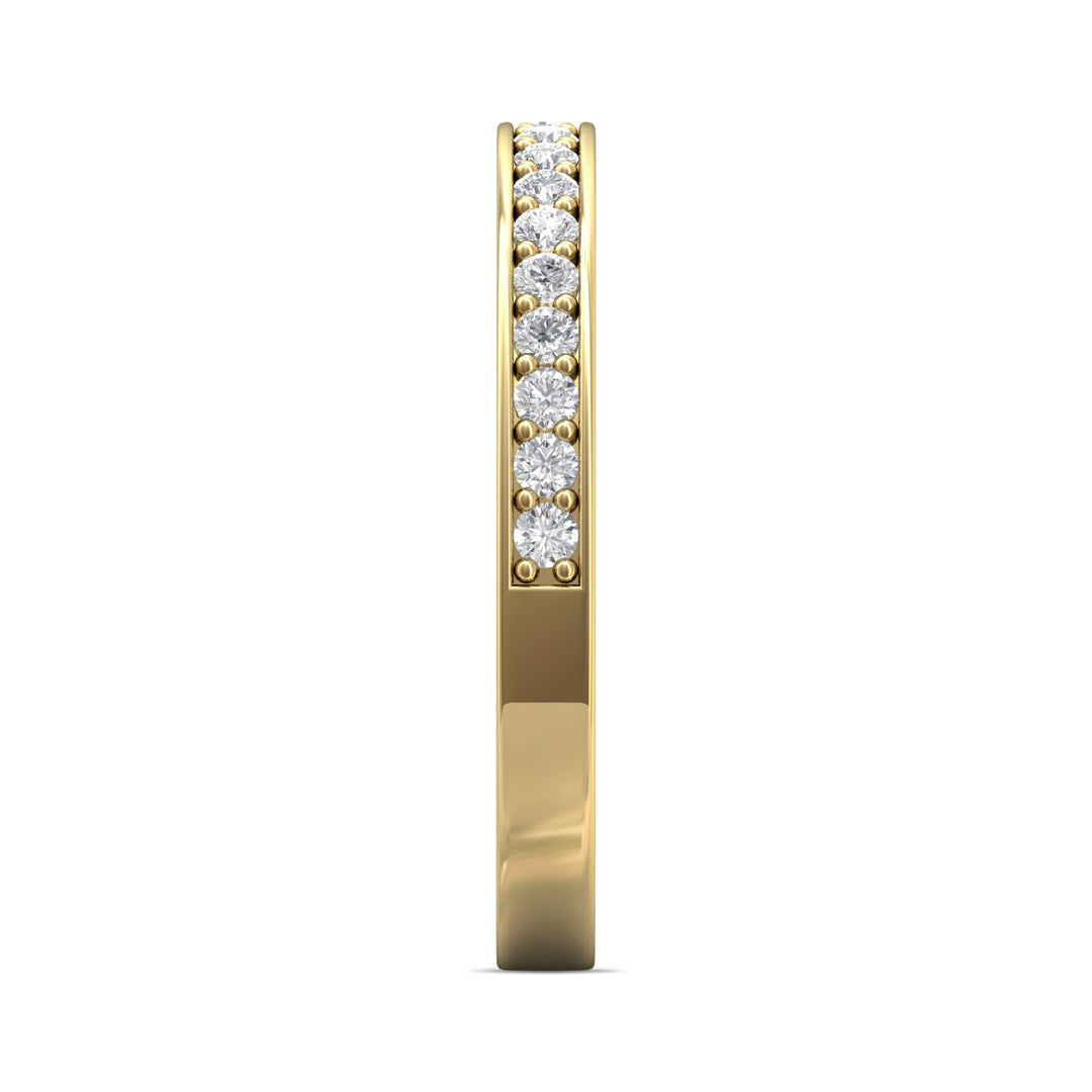 18K Gold Yellow Micropave Wedding Band from the Micropave collection - DWBM3-.35_18KY