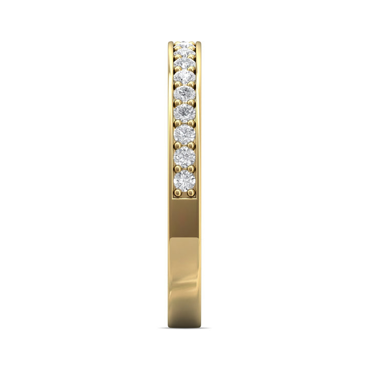18K Gold Yellow Micropave Wedding Band from the Micropave collection - DWBM3-.35_18KY